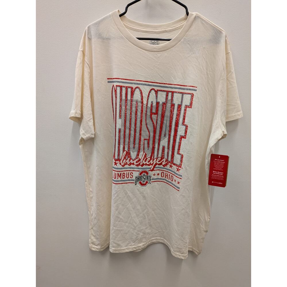 Ohio State Buckeyes Graphic T-Shirt Men’s M White NCAA College Tee NWT